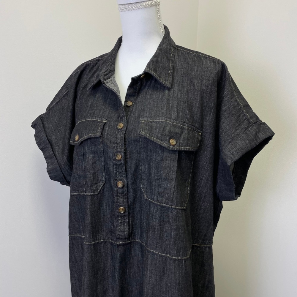 Lauren Ralph Lauren Dark blue Denim Midi Shirt Dress - Picture 2 of 12